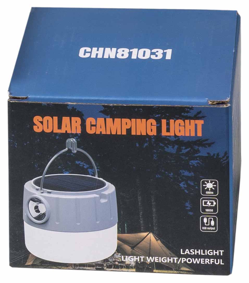 Linterna solar de camping resistente al agua y portátil